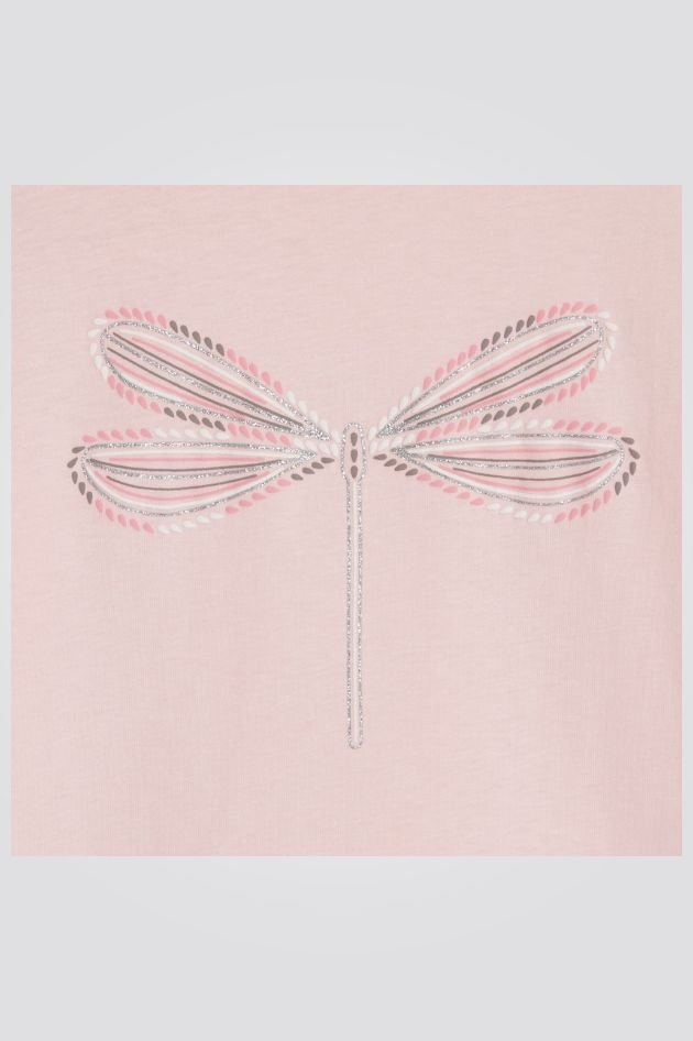 OKAIDI - טישירט ילדות שרוול ארוך ורוד עם הדפס שפירית - MASHBIR//365