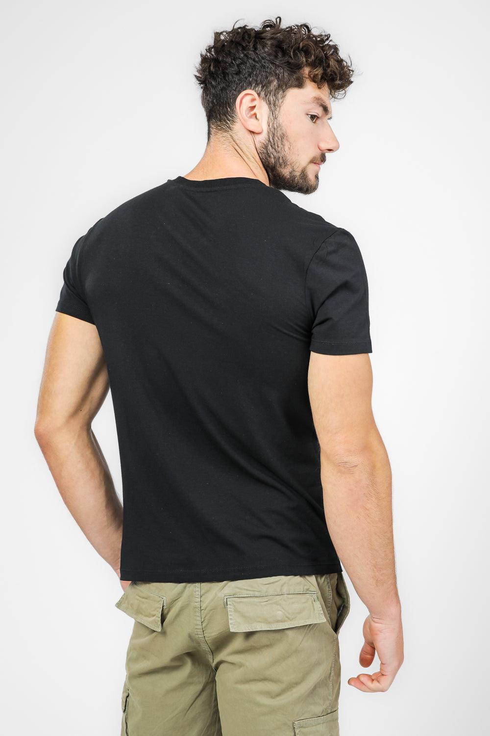 DELTA - טישירט קצרה צאוורון V לגבר בצבע שחור - MASHBIR//365