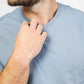 DELTA - טישירט קצרה צאוורון V לגבר בצבע תכלת - MASHBIR//365 - 3