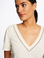 MORGAN - טישירט קצרה בצבע קרם - MASHBIR//365