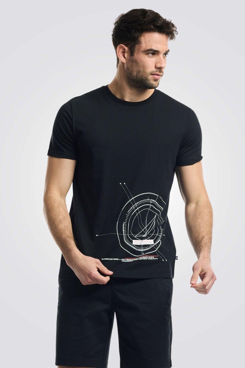 NAUTICA - טישירט קצרה בצבע שחור - MASHBIR//365