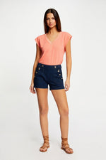 MORGAN - טישירט קצרה בצבע כתום - MASHBIR//365