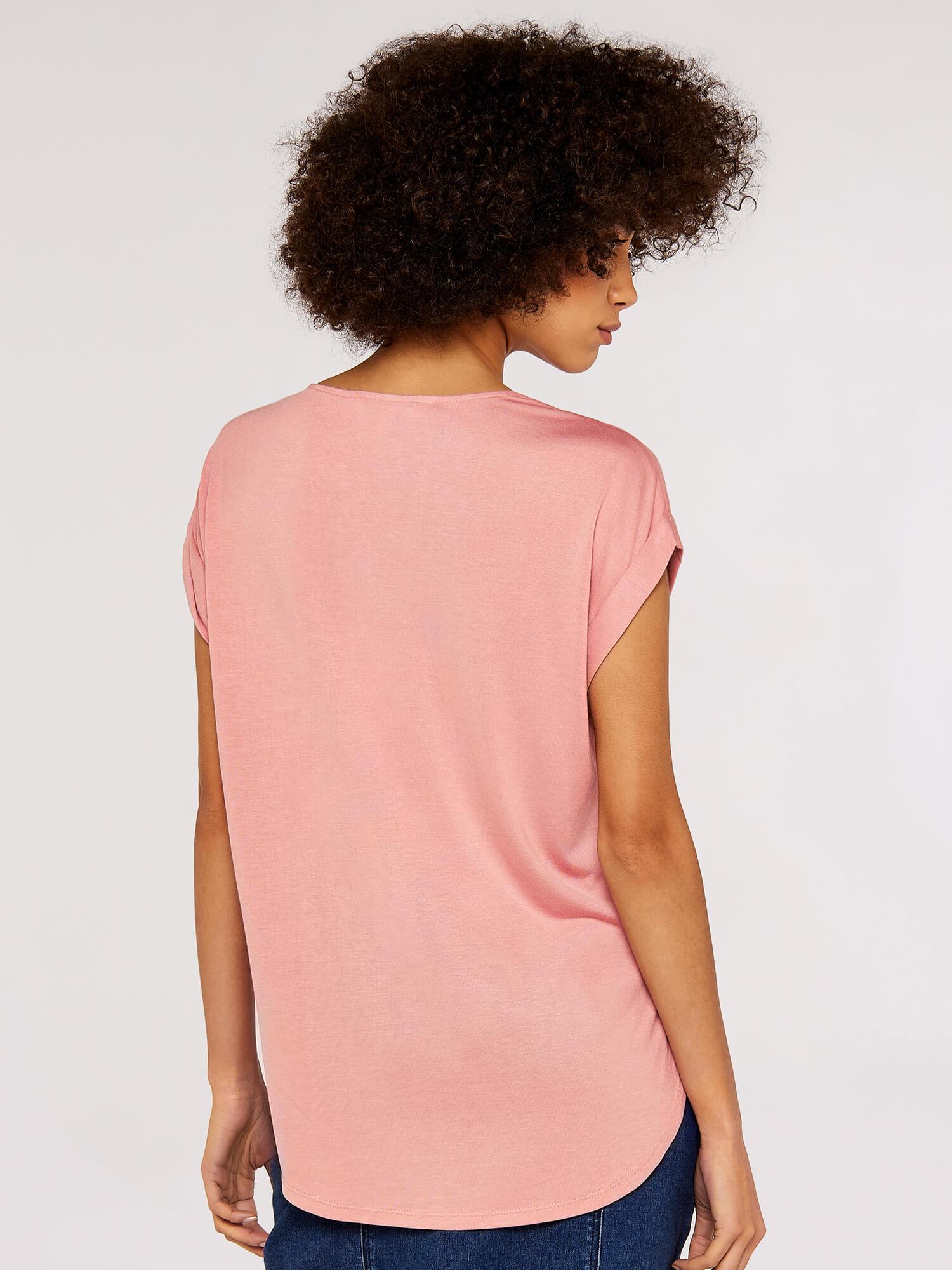 APRICOT - טישירט קצרה בצבע ורוד - MASHBIR//365