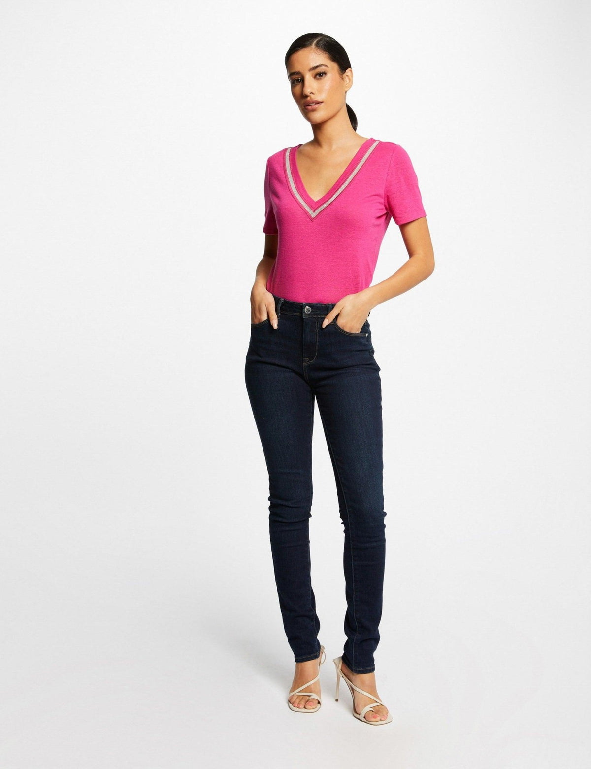 MORGAN - טישירט קצרה בצבע ורוד - MASHBIR//365