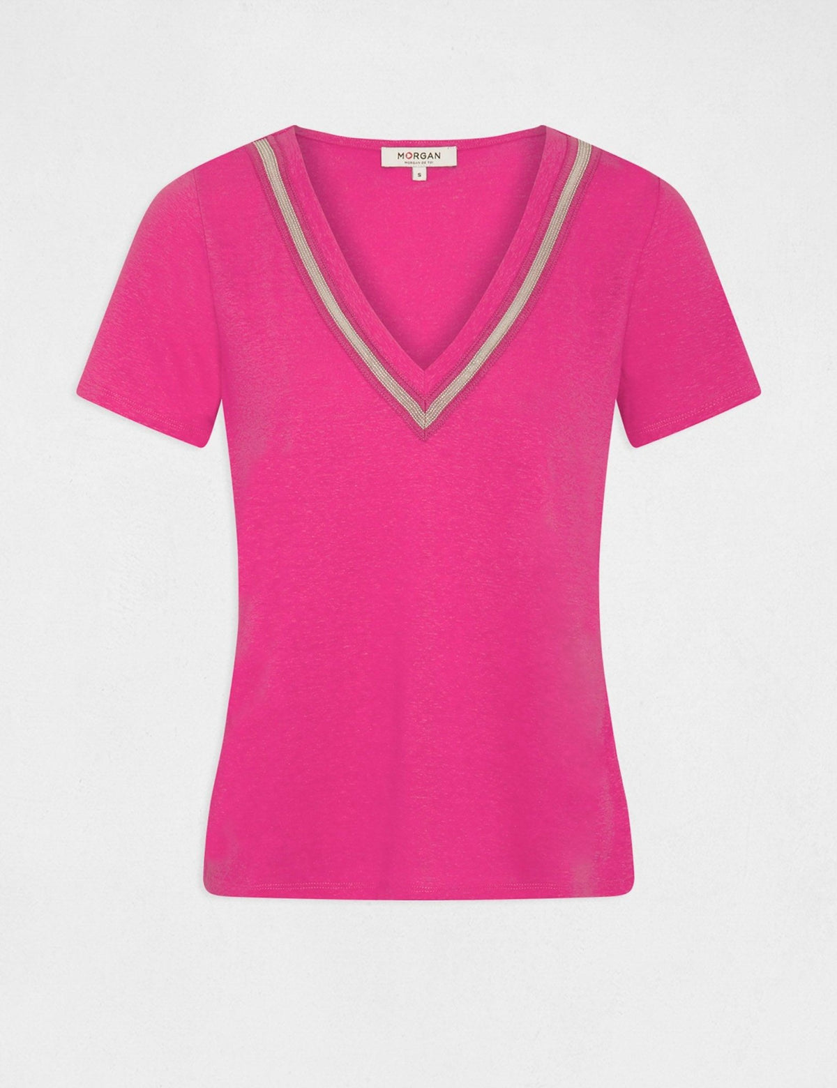 MORGAN - טישירט קצרה בצבע ורוד - MASHBIR//365