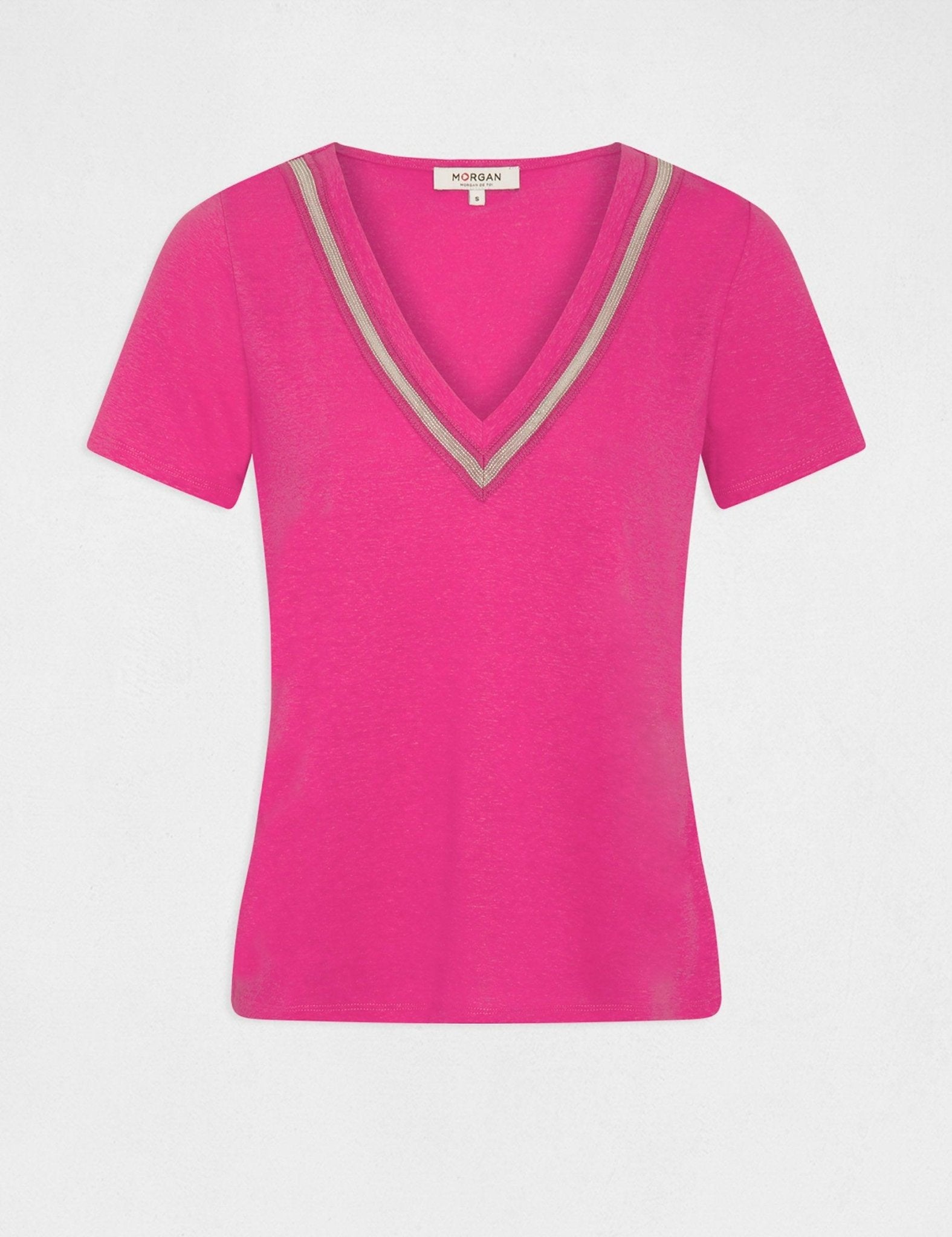 MORGAN - טישירט קצרה בצבע ורוד - MASHBIR//365