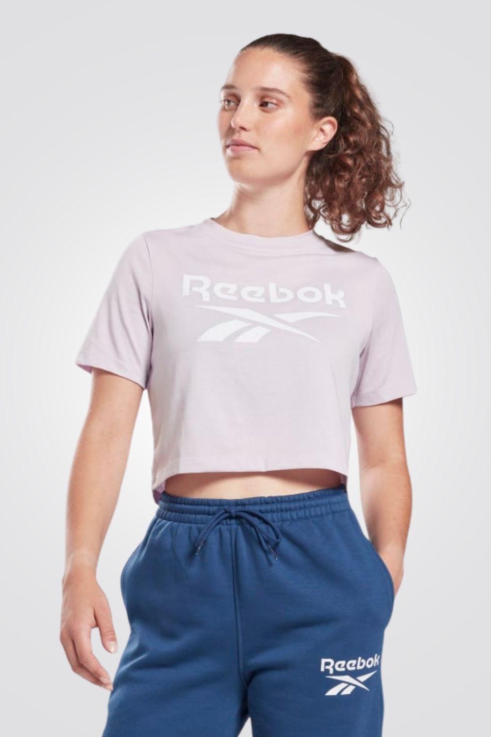 REEBOK - טישירט קצרה BL Crop Tee צבע לילך - MASHBIR//365
