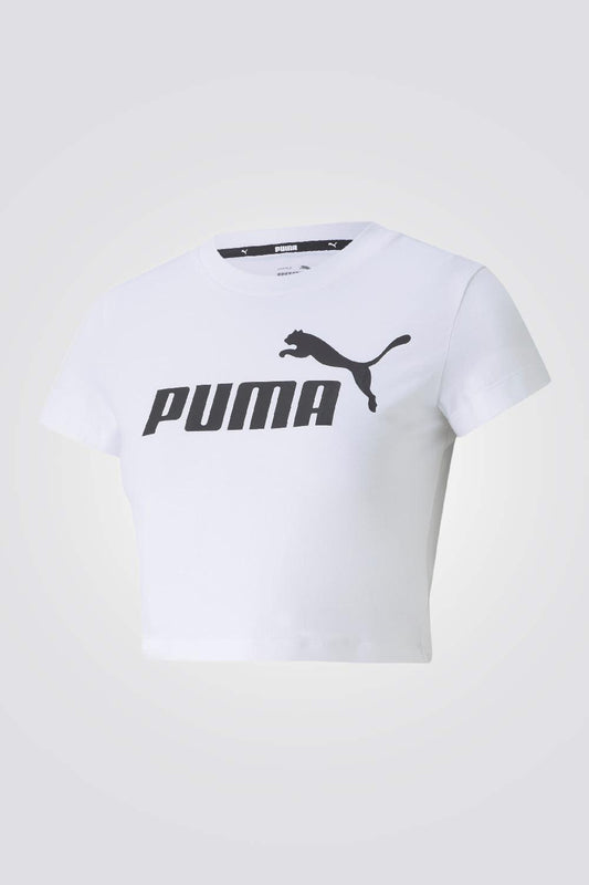PUMA - טישירט קצרה ESS Slim Logo Tee בצבע לבן - MASHBIR//365