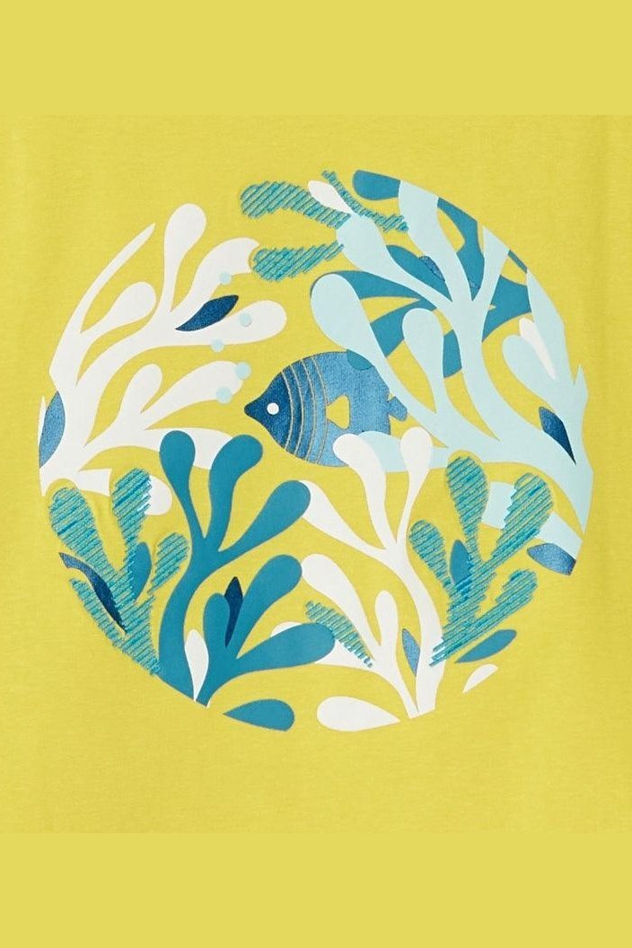 OKAIDI - טישירט קצרה לילדות בצבע צהוב - MASHBIR//365