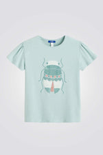 OKAIDI - טישירט קצרה לילדות בצבע ירוק - MASHBIR//365