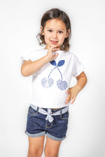 OKAIDI - טישירט קצרה לילדות בצבע לבן - MASHBIR//365