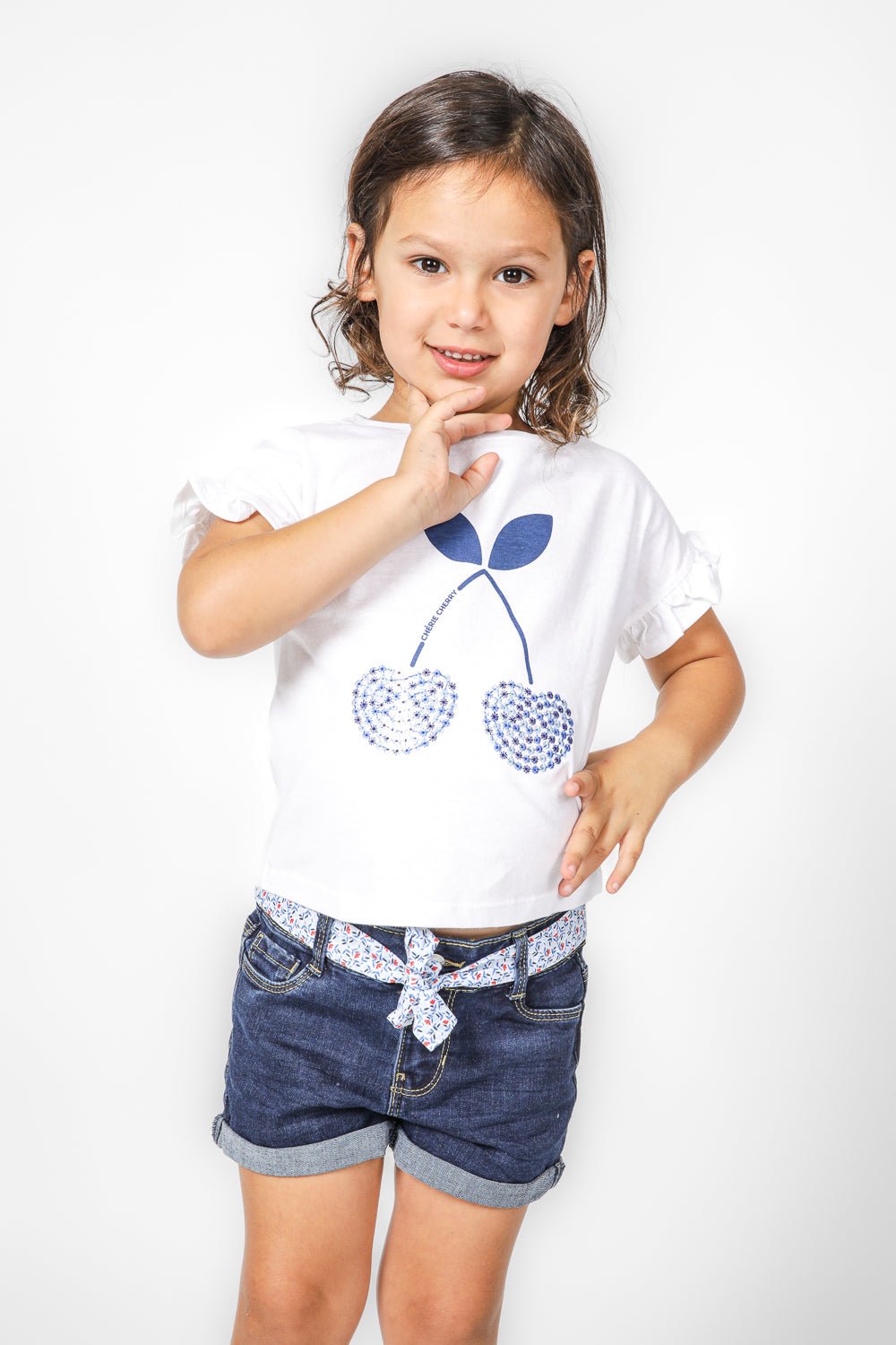 OKAIDI - טישירט קצרה לילדות בצבע לבן - MASHBIR//365