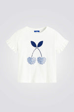 OKAIDI - טישירט קצרה לילדות בצבע לבן - MASHBIR//365