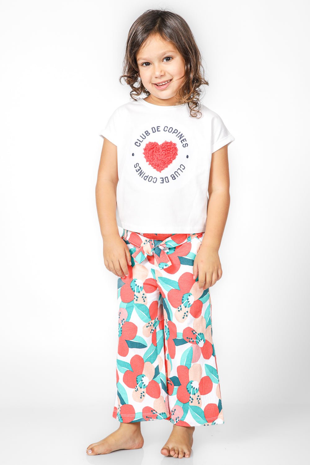 OKAIDI - טישירט קצרה לילדות בצבע לבן - MASHBIR//365