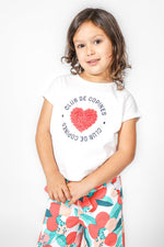 OKAIDI - טישירט קצרה לילדות בצבע לבן - MASHBIR//365