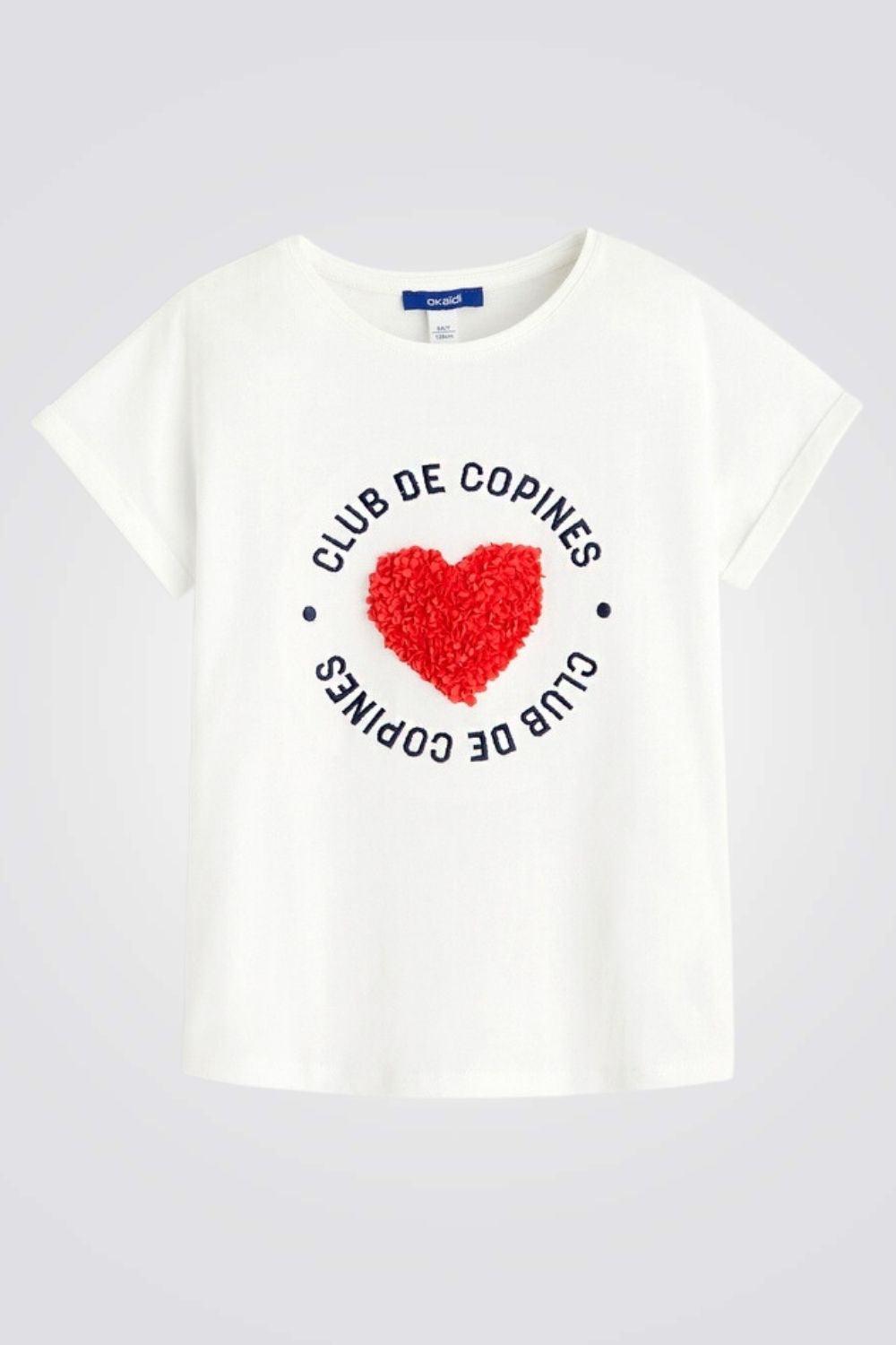 OKAIDI - טישירט קצרה לילדות בצבע לבן - MASHBIR//365