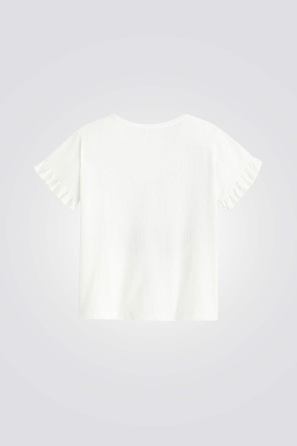 OKAIDI - טישירט קצרה לילדות בצבע לבן - MASHBIR//365