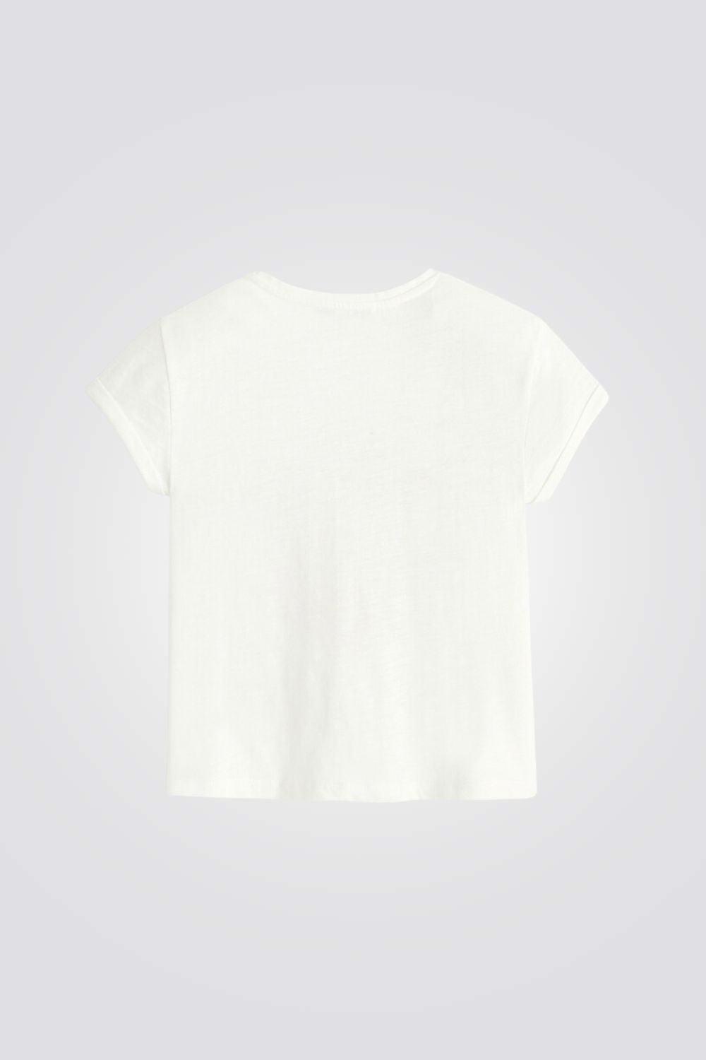 OKAIDI - טישירט קצרה לילדות בצבע לבן - MASHBIR//365