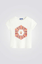 OKAIDI - טישירט קצרה לילדות בצבע לבן - MASHBIR//365