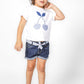 OKAIDI - טישירט קצרה לילדות בצבע לבן - MASHBIR//365 - 2