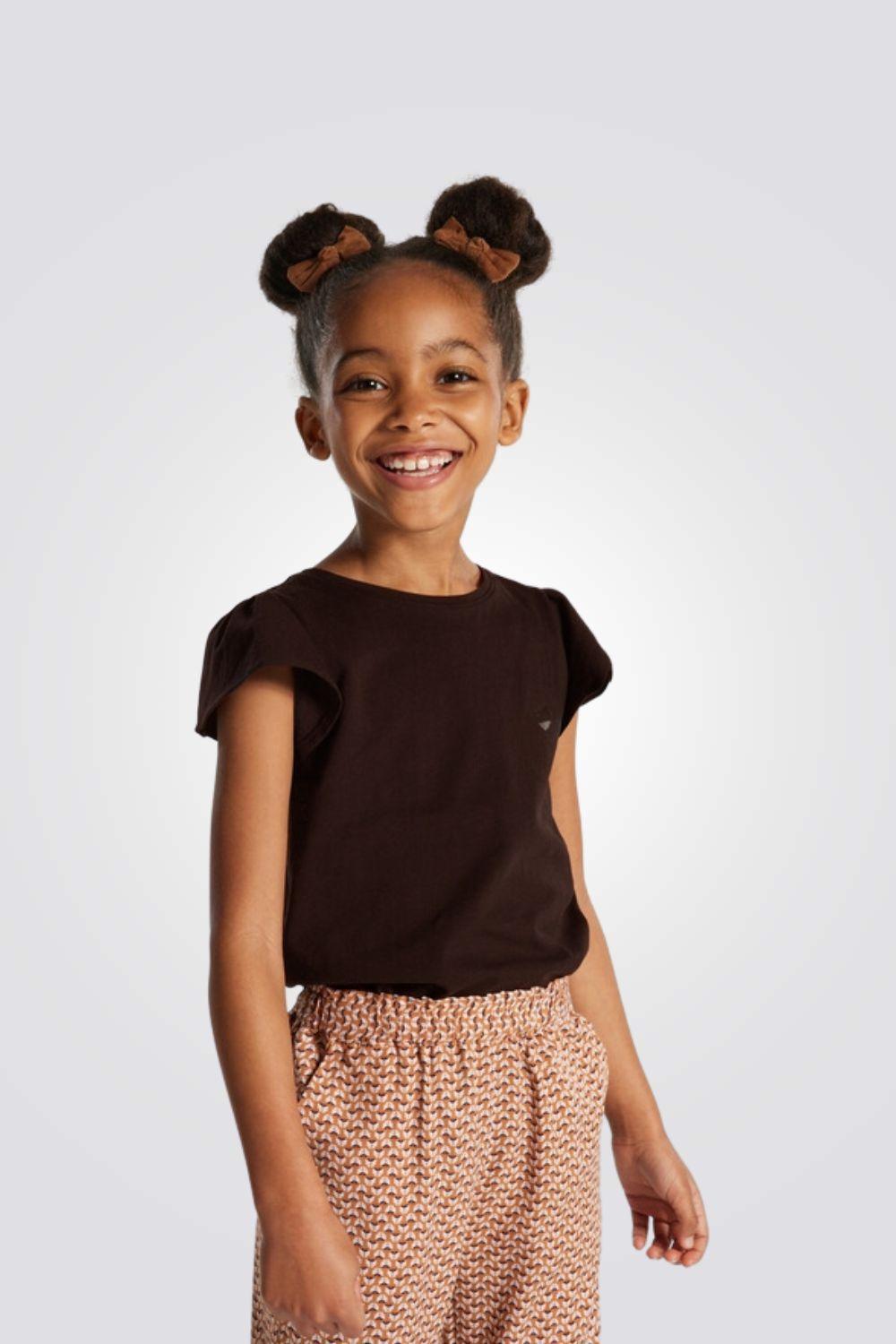 OKAIDI - טישירט קצרה לילדות בצבע שחור - MASHBIR//365