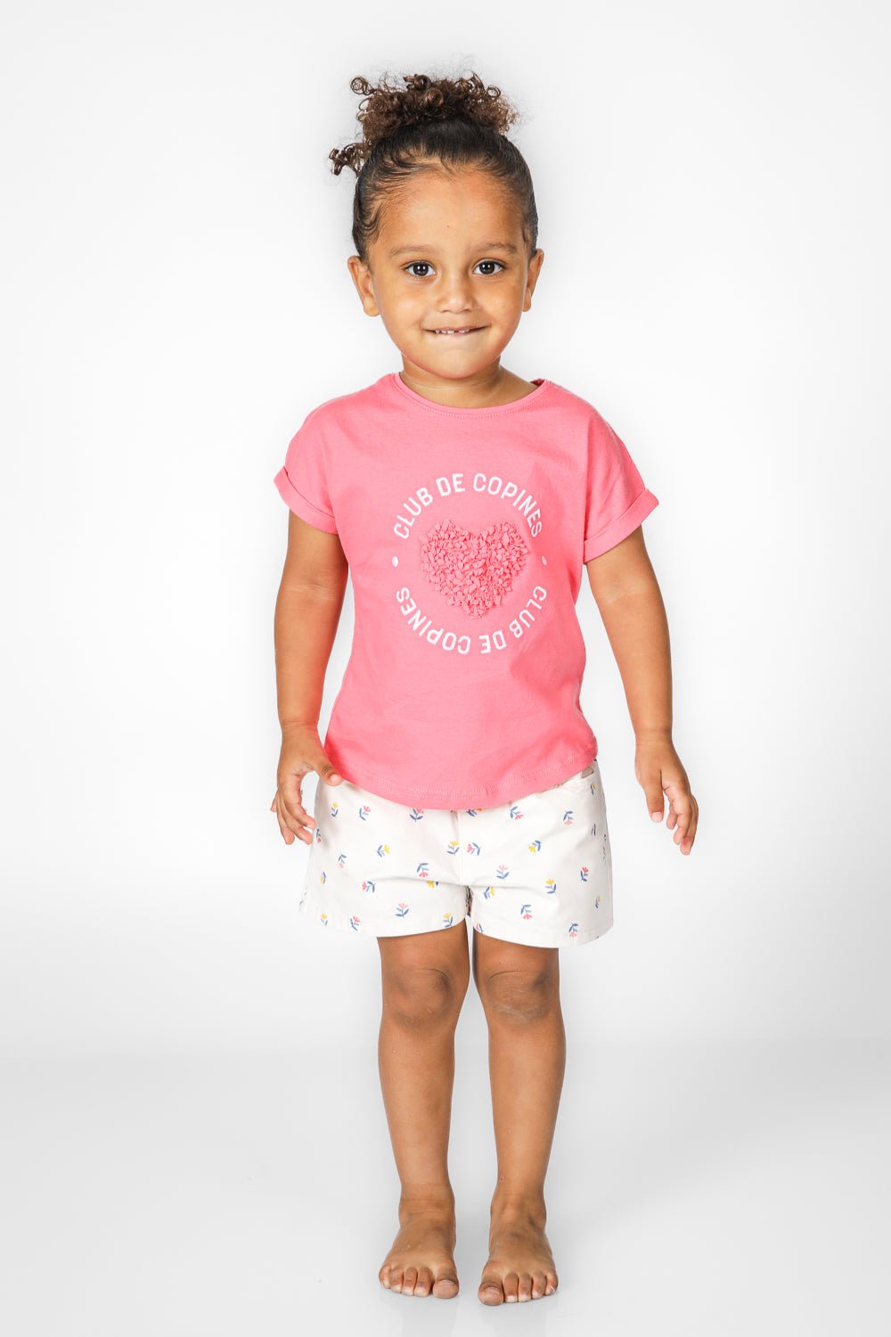 OKAIDI - טישירט קצרה לילדות בצבע ורוד - MASHBIR//365