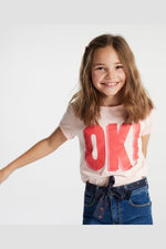 OKAIDI - טישירט קצרה לילדות בצבע ורוד - MASHBIR//365