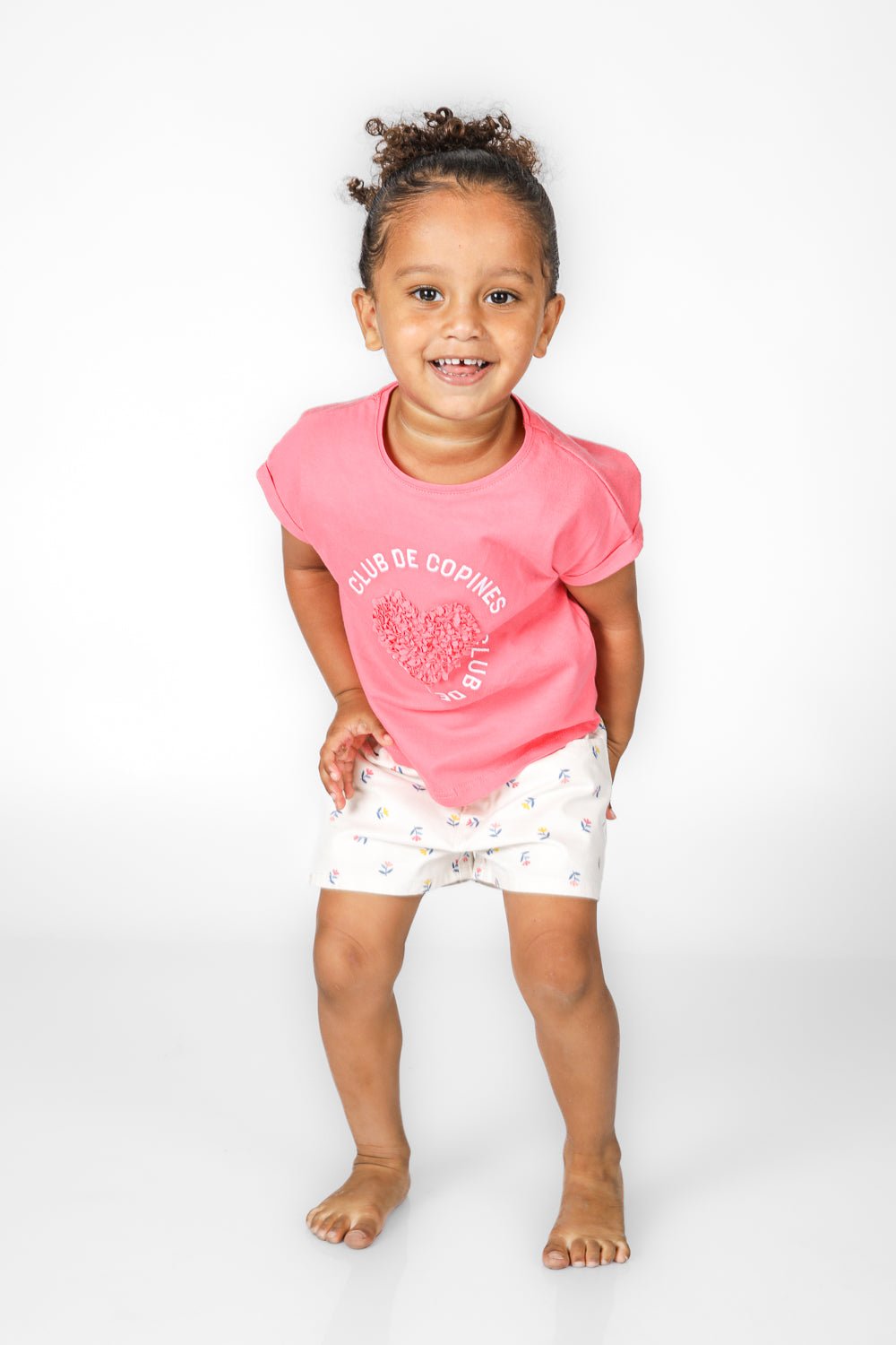 OKAIDI - טישירט קצרה לילדות בצבע ורוד - MASHBIR//365