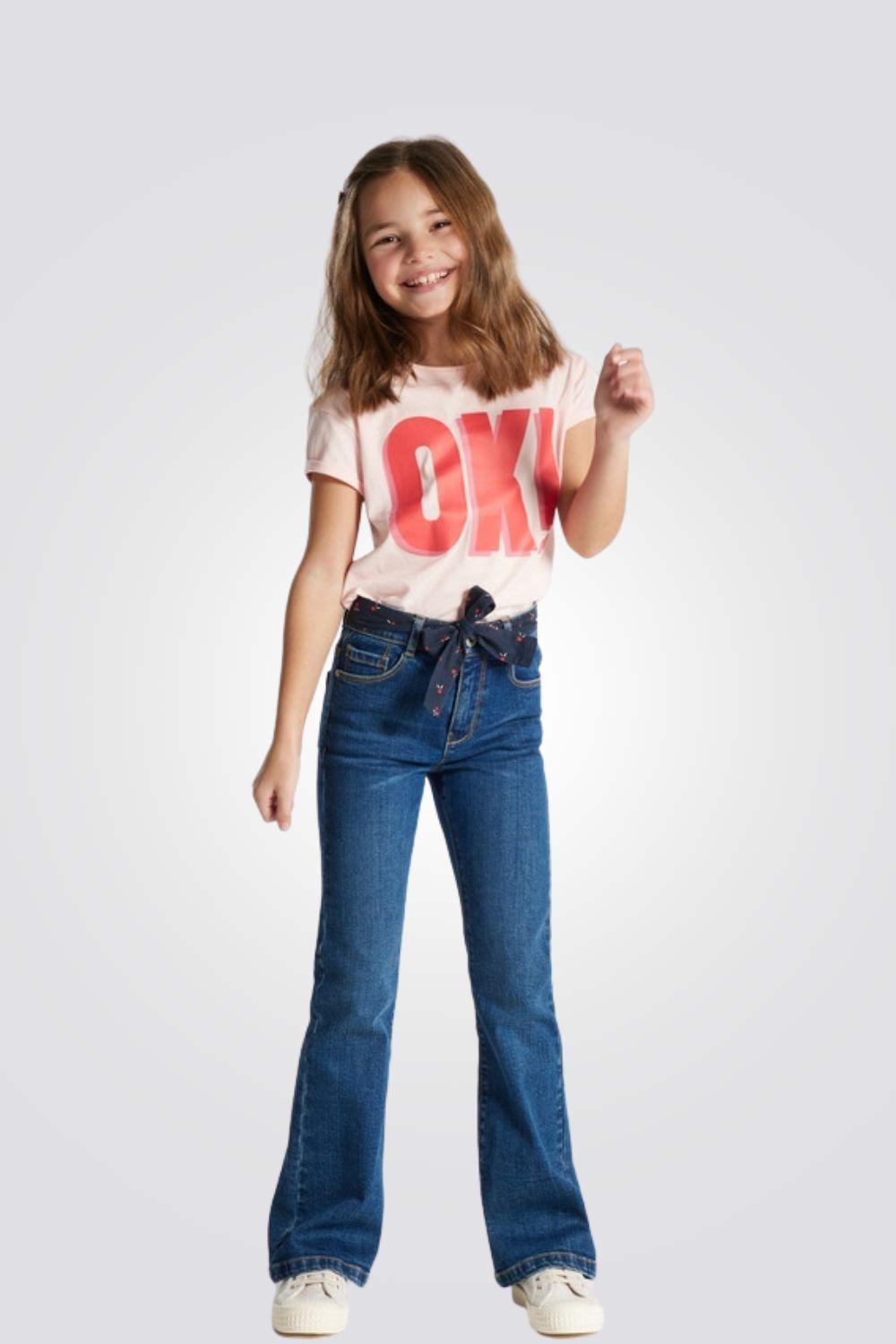 OKAIDI - טישירט קצרה לילדות בצבע ורוד - MASHBIR//365