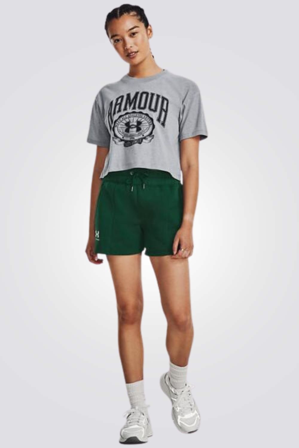 UNDER ARMOUR - טישירט קצרה לנשים בצבע אפור - MASHBIR//365