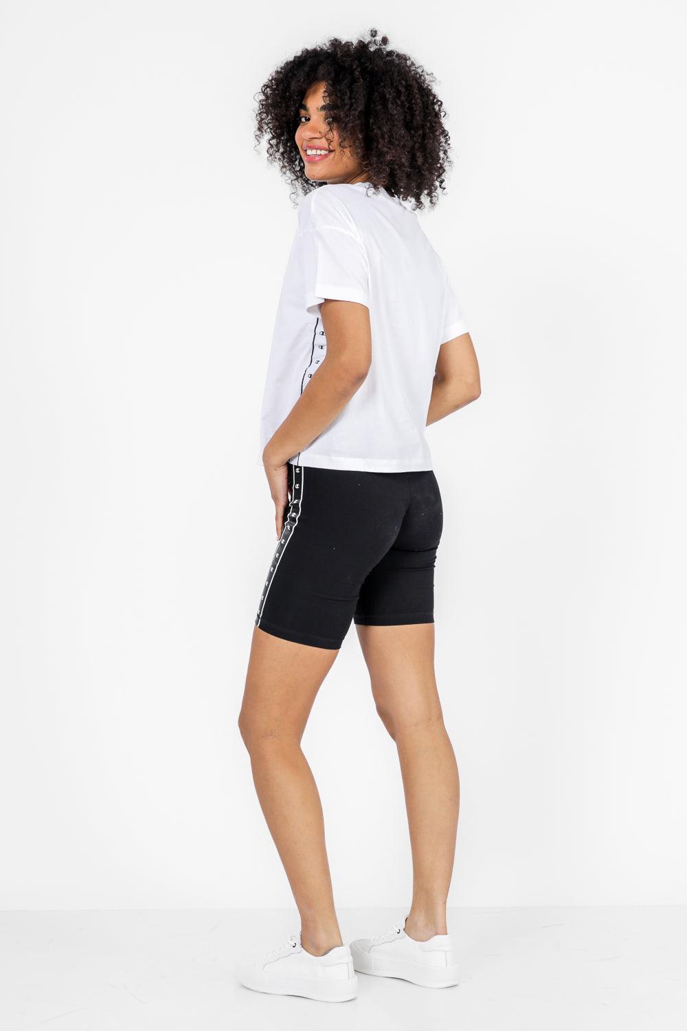 CHAMPION - טישירט קצרה לנשים CREWNECK בצבע לבן - MASHBIR//365