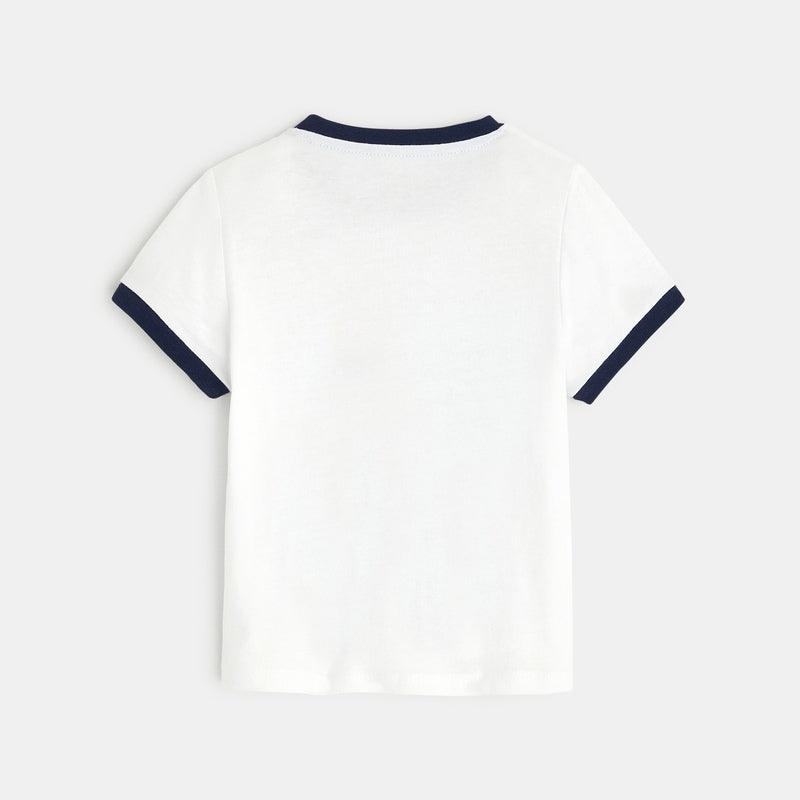 OBAIBI - טישירט קצרה לתינוקות בצבע לבן עם הדפס אוקיינוס - MASHBIR//365