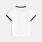 OBAIBI - טישירט קצרה לתינוקות בצבע לבן עם הדפס אוקיינוס - MASHBIR//365