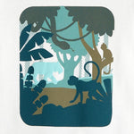 OBAIBI - טישירט קצרה לתינוקות בצבע לבן עם הדפס ג'ונגל - MASHBIR//365