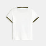 OBAIBI - טישירט קצרה לתינוקות בצבע לבן עם הדפס ג'ונגל - MASHBIR//365