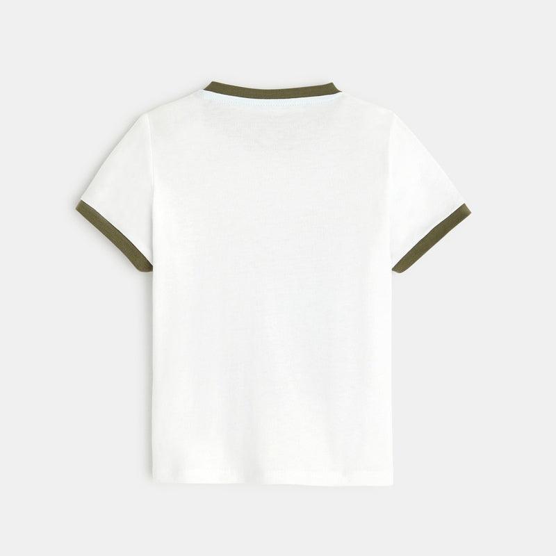 OBAIBI - טישירט קצרה לתינוקות בצבע לבן עם הדפס ג'ונגל - MASHBIR//365