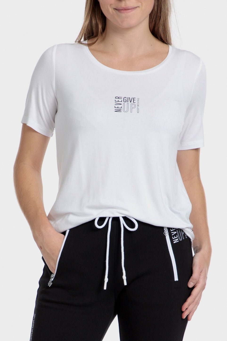 PUNT ROMA - טישירט קצרה עם הדפס בצבע לבן - MASHBIR//365