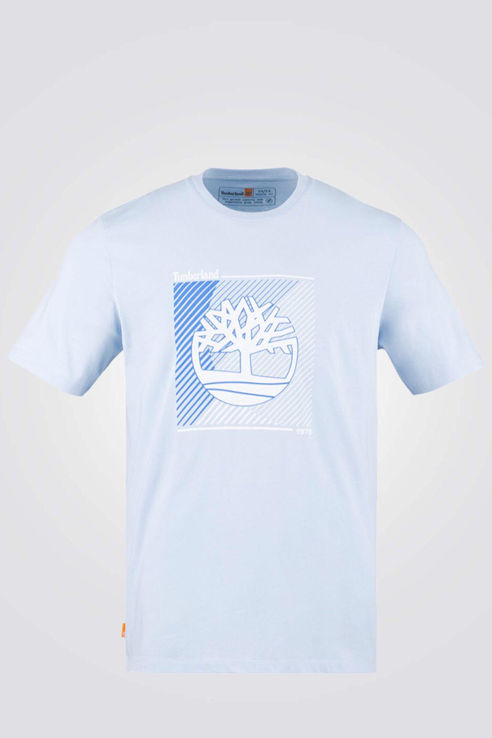 TIMBERLAND - טישירט קצרה עם הדפס בצבע תכלת - MASHBIR//365