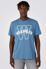 WRANGLER - טישירט קצרה עם הדפס בצבע כחול - MASHBIR//365