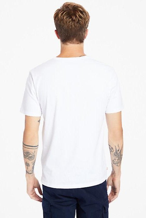 TIMBERLAND - טישירט קצרה עם הדפס לוגו בצבע לבן - MASHBIR//365