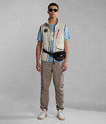 NAPAPIJRI - טישירט קצרה עם הדפס לוגו מידה L בצבע כחול - MASHBIR//365