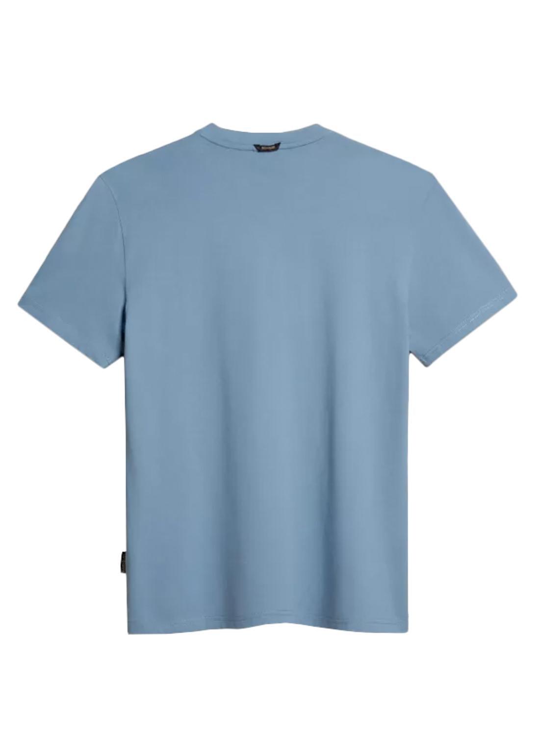 NAPAPIJRI - טישירט קצרה עם הדפס לוגו מידה L בצבע כחול - MASHBIR//365