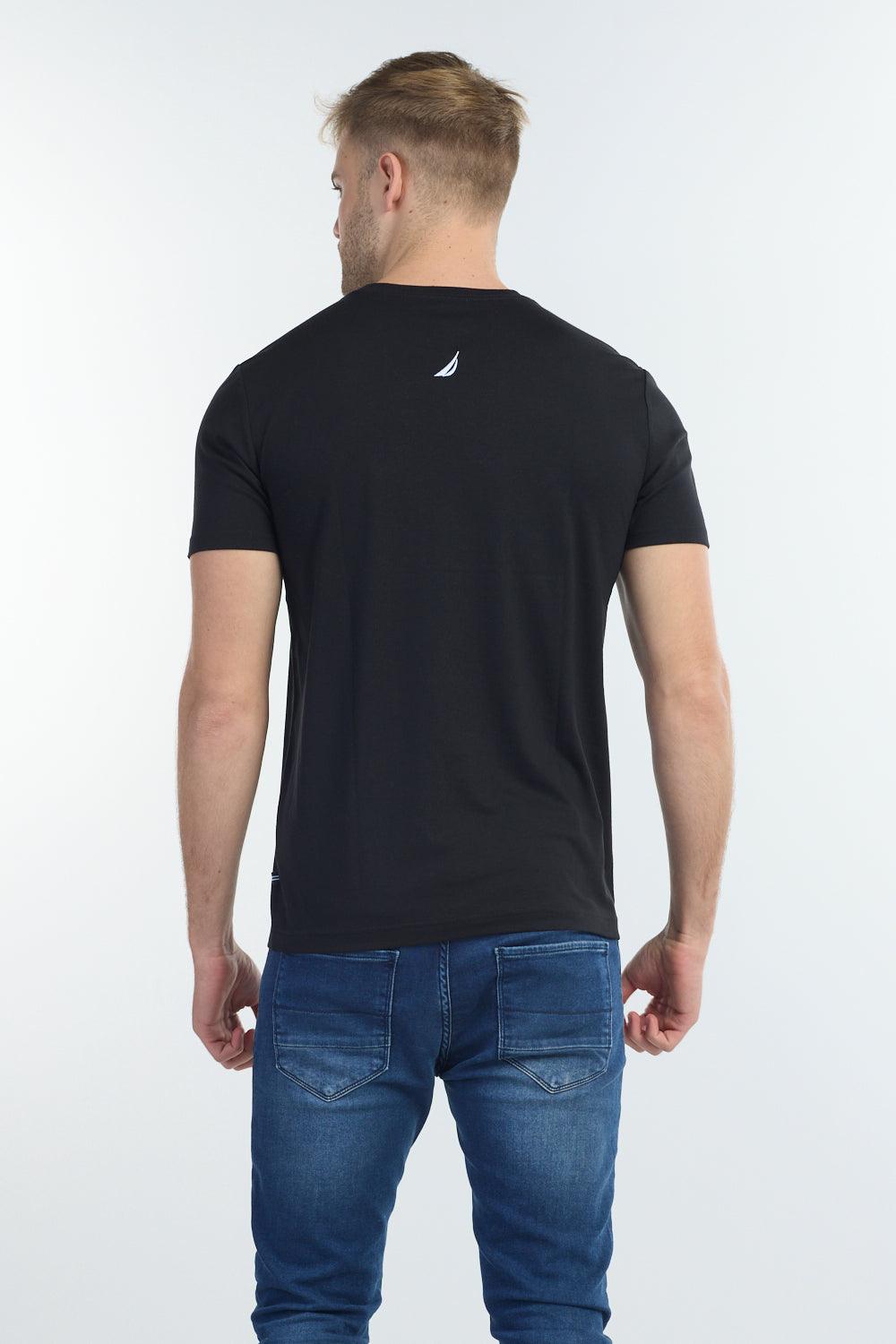 NAUTICA - טישירט קצרה עם לוגו בצבע שחור - MASHBIR//365