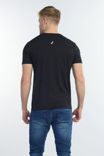 NAUTICA - טישירט קצרה עם לוגו בצבע שחור - MASHBIR//365