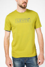 LEVI'S - טישירט קצרה OUTLINE BRANDED בצבע ירוק - MASHBIR//365