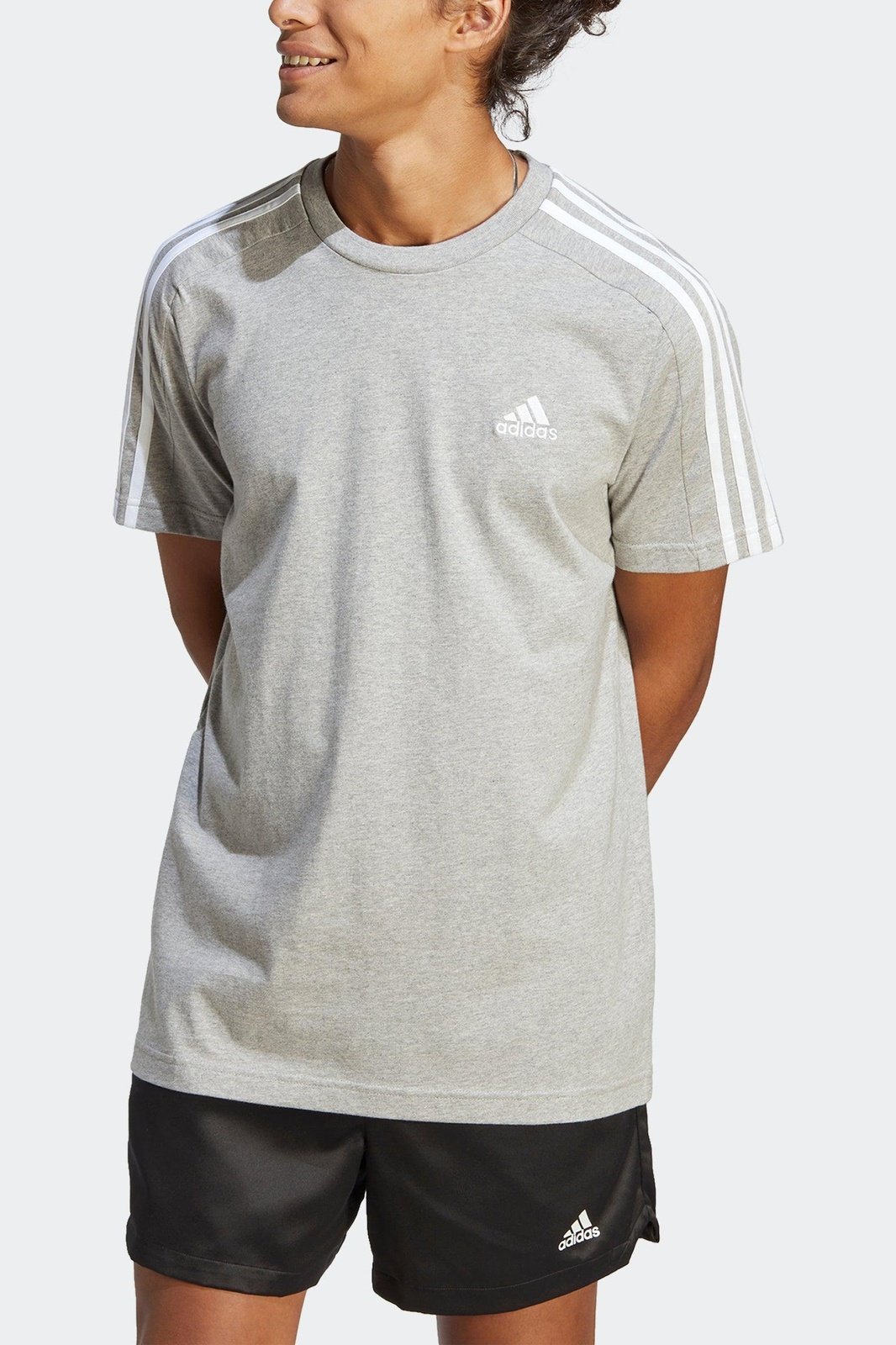 ADIDAS - טישירט קצרה SJ בצבע אפור בהיר - MASHBIR//365