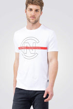 NAUTICA - טישירט לבנה הדפס COMPETITION - MASHBIR//365