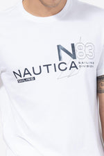 NAUTICA - טישירט לבנה הדפס SAILING - MASHBIR//365