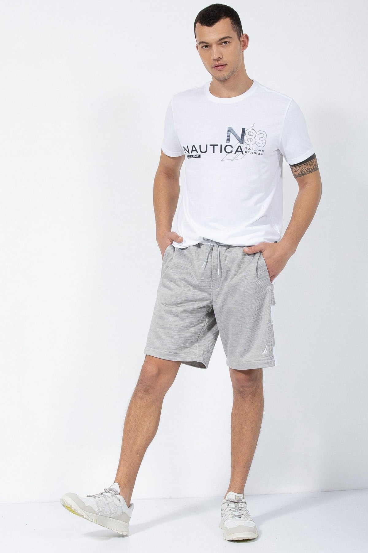 NAUTICA - טישירט לבנה הדפס SAILING - MASHBIR//365