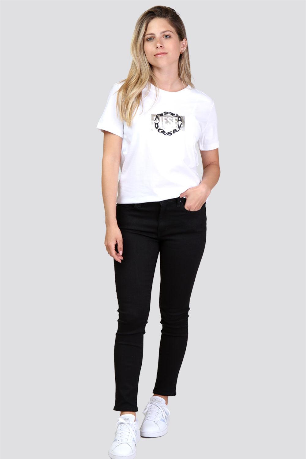 DIESEL - טישירט לבנה לוגו עגול - MASHBIR//365